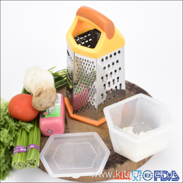 Kitchen Vegetable Stainless Steel Box Grater with Container